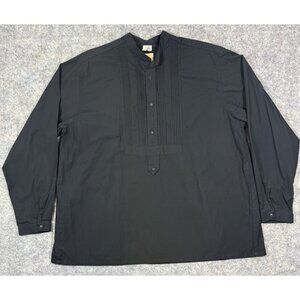 Wah Maker Mens Popover Button Up Shirt Size 2XL Bib Western High Collar Frontier